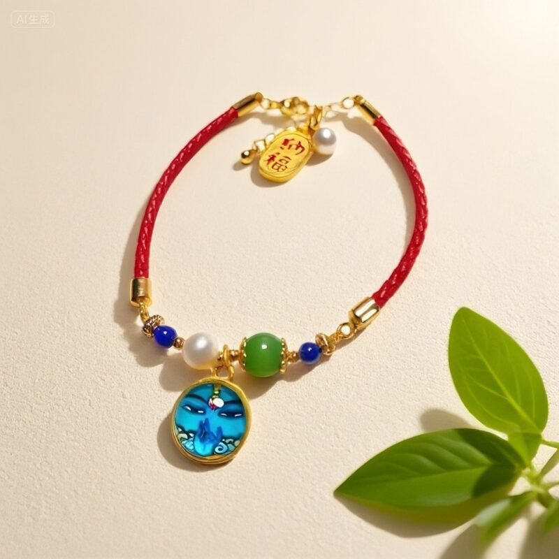 H45:Trendy lotus heart bracelet