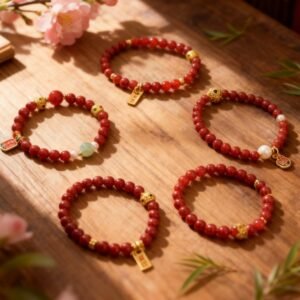 D233 Scarlet Harmony Bead Bracelet(Random style)