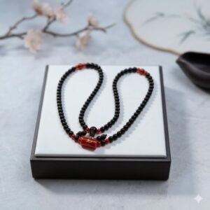D64 Crimson & Ebony Double Loop Necklace (Random Style)